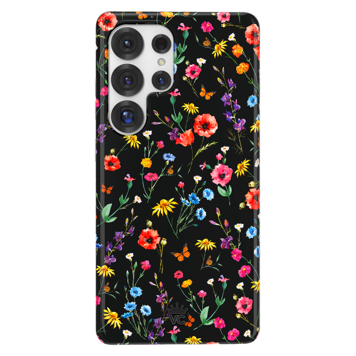 Black Wildflower Samsung Case