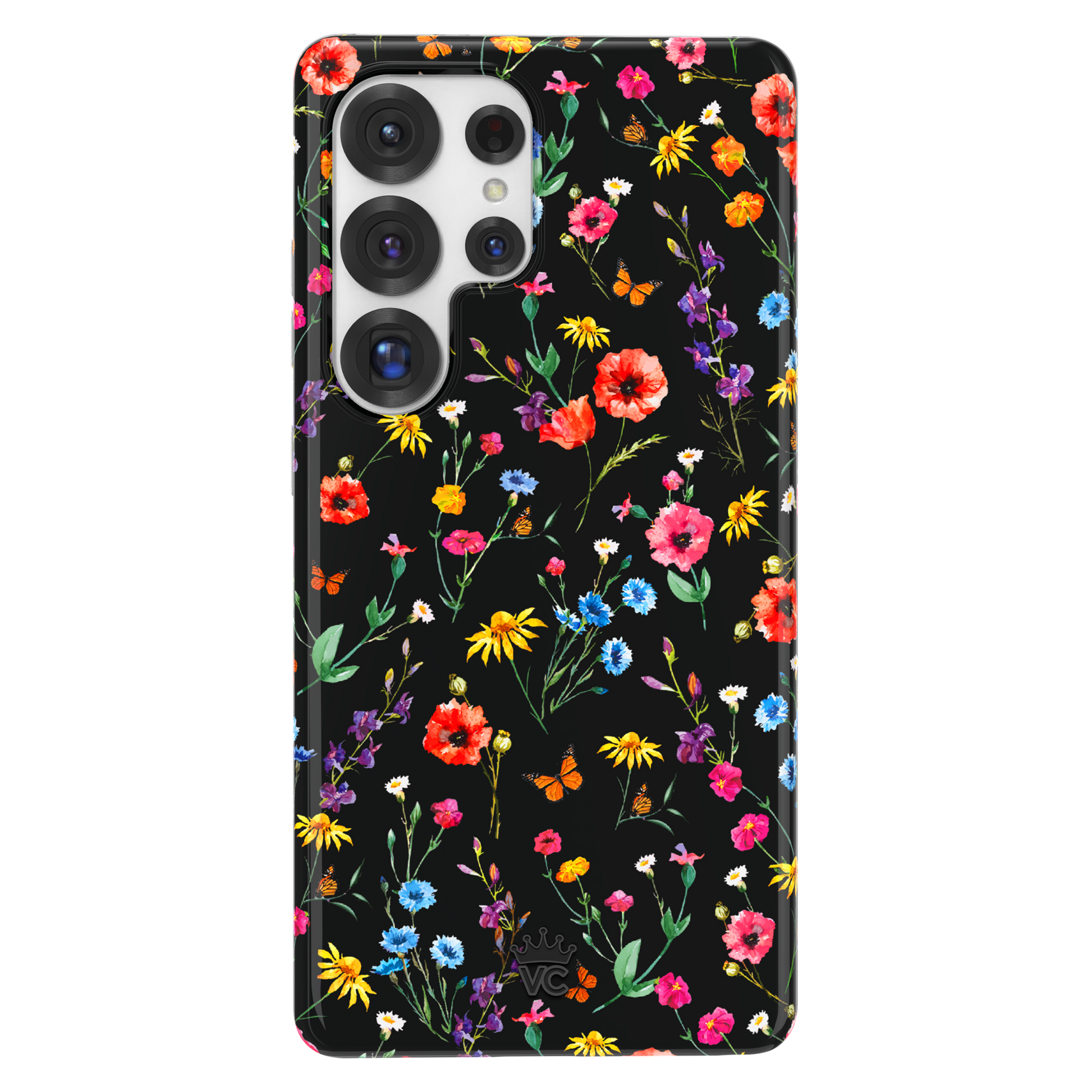 Black Wildflower Samsung Case