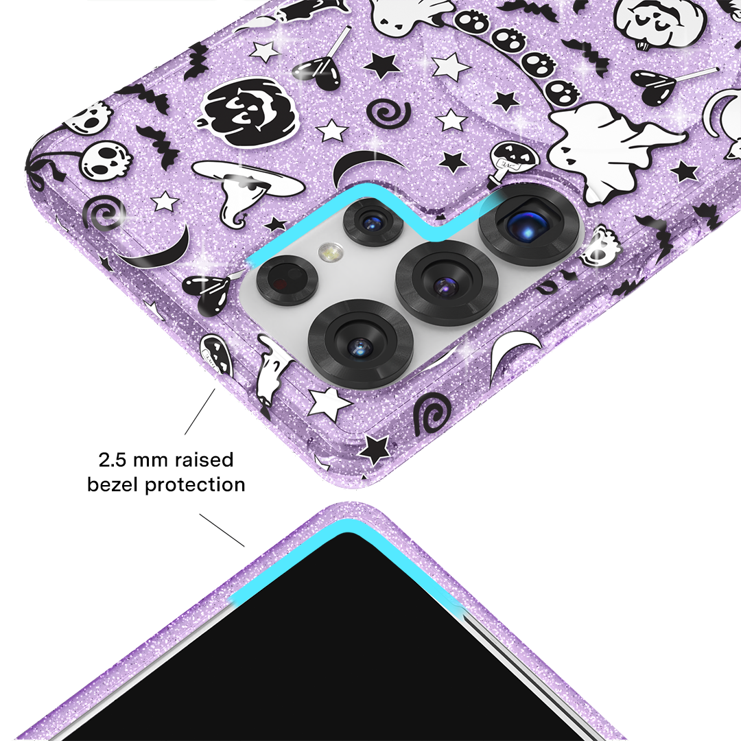 Witchy Lilac Glitter Samsung Case