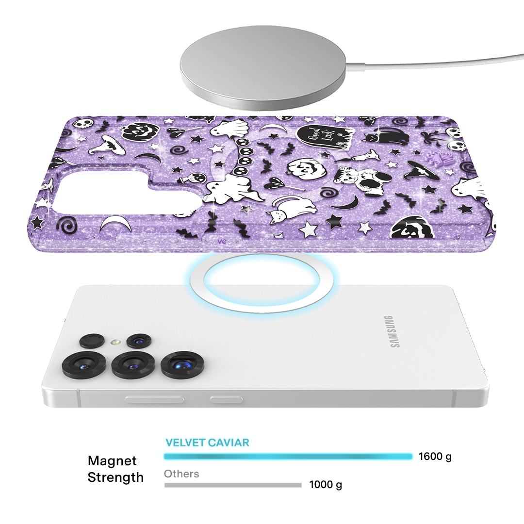 Witchy Lilac Glitter Samsung Case