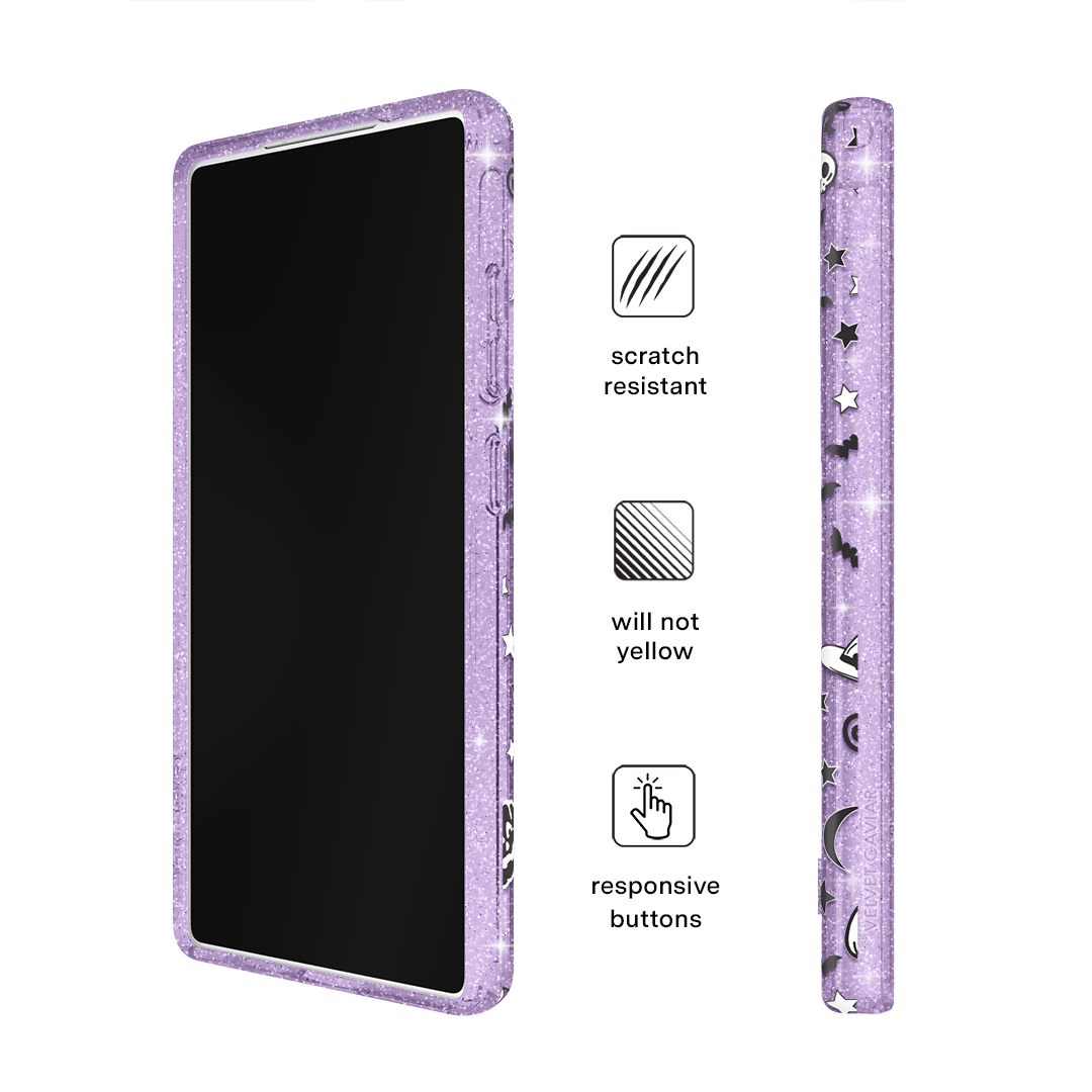 Witchy Lilac Glitter Samsung Case