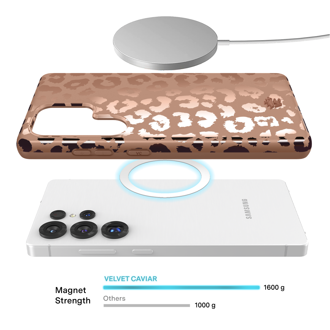 Bronze Chrome Leopard Samsung Case