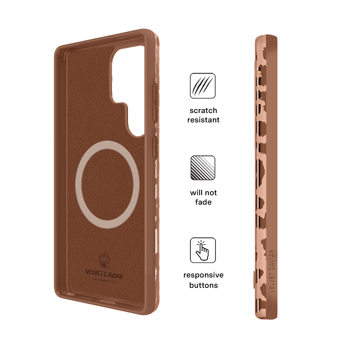 Bronze Chrome Leopard Samsung Case