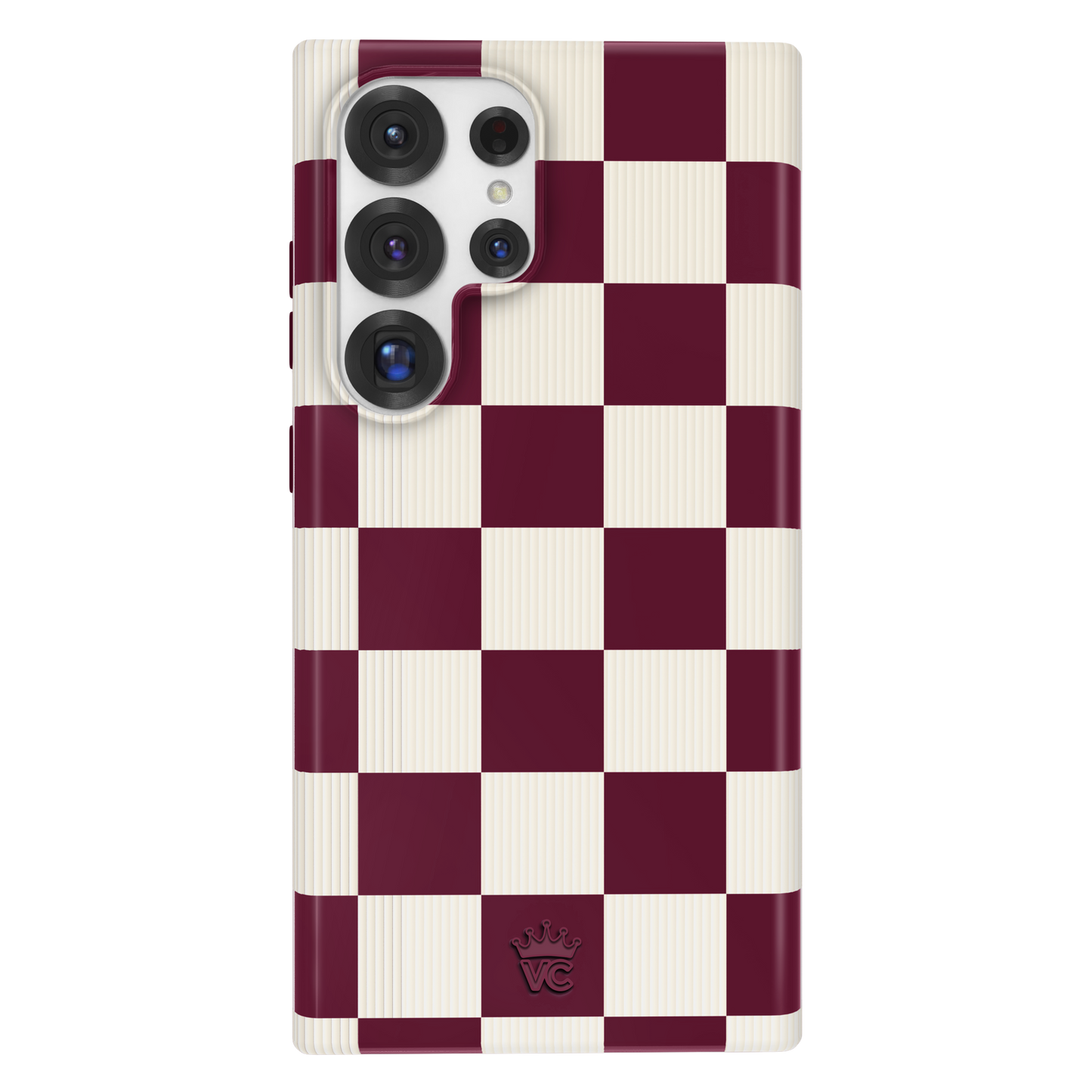 Burgundy Vibe Checker Samsung Case