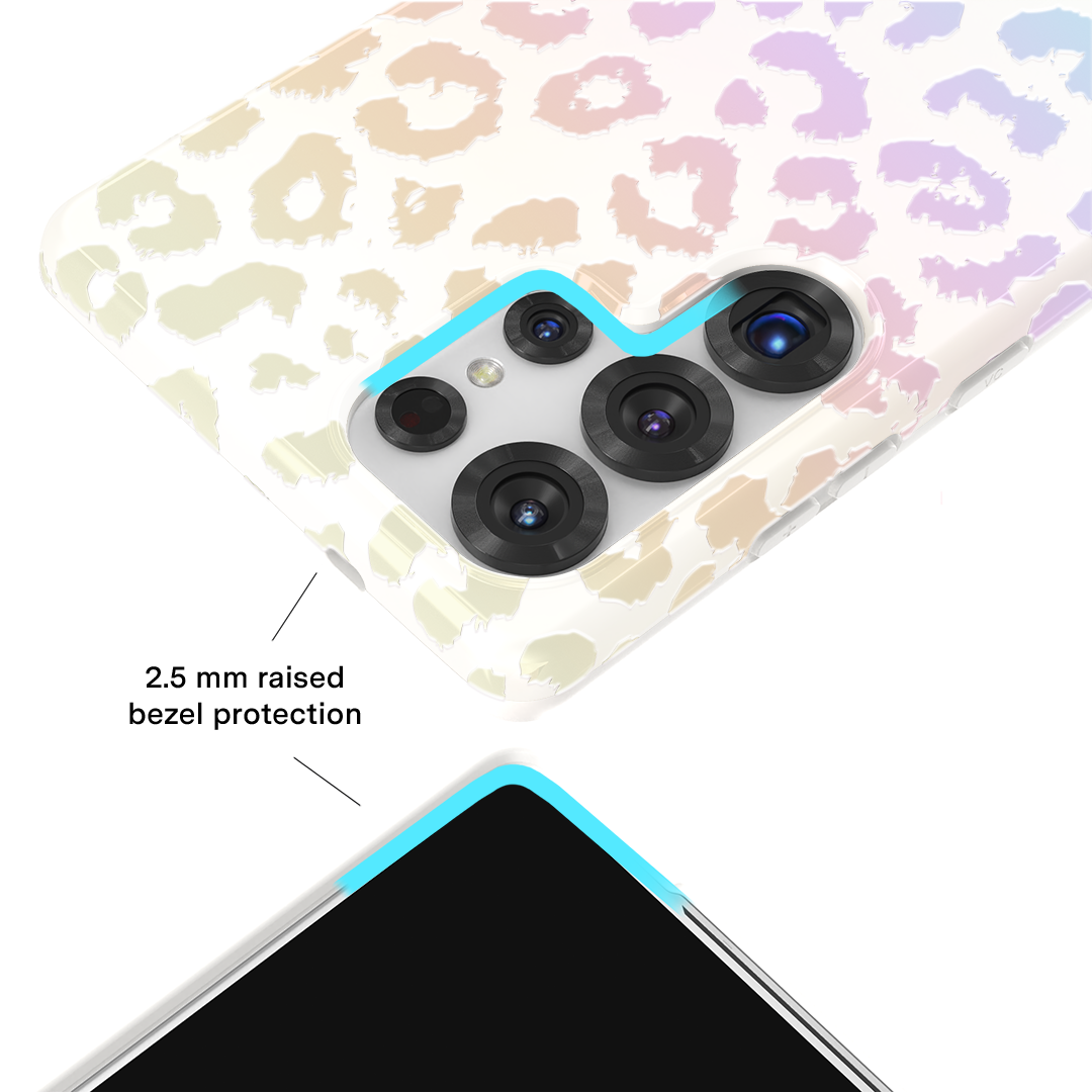 White Opal Leopard Samsung Case