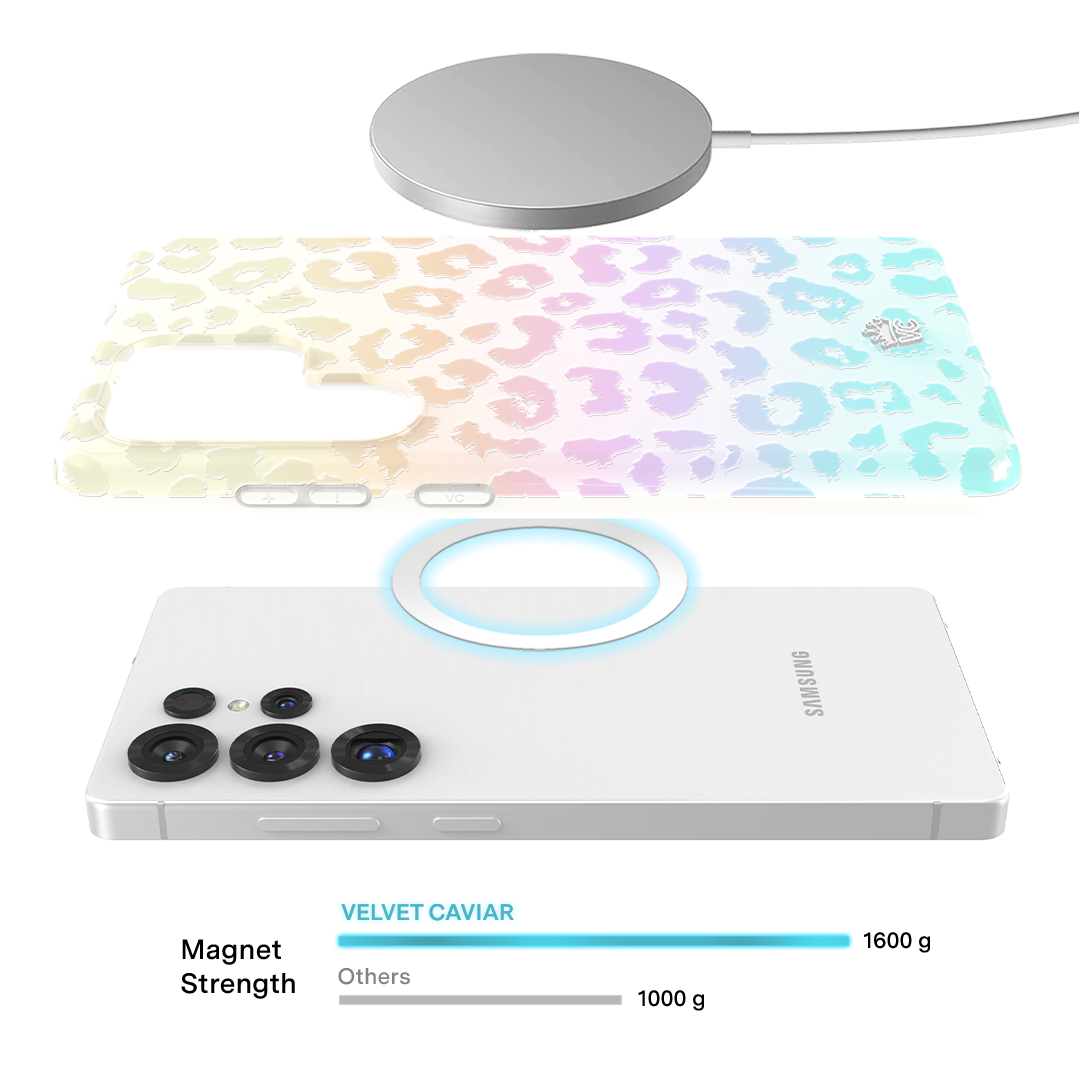 White Opal Leopard Samsung Case