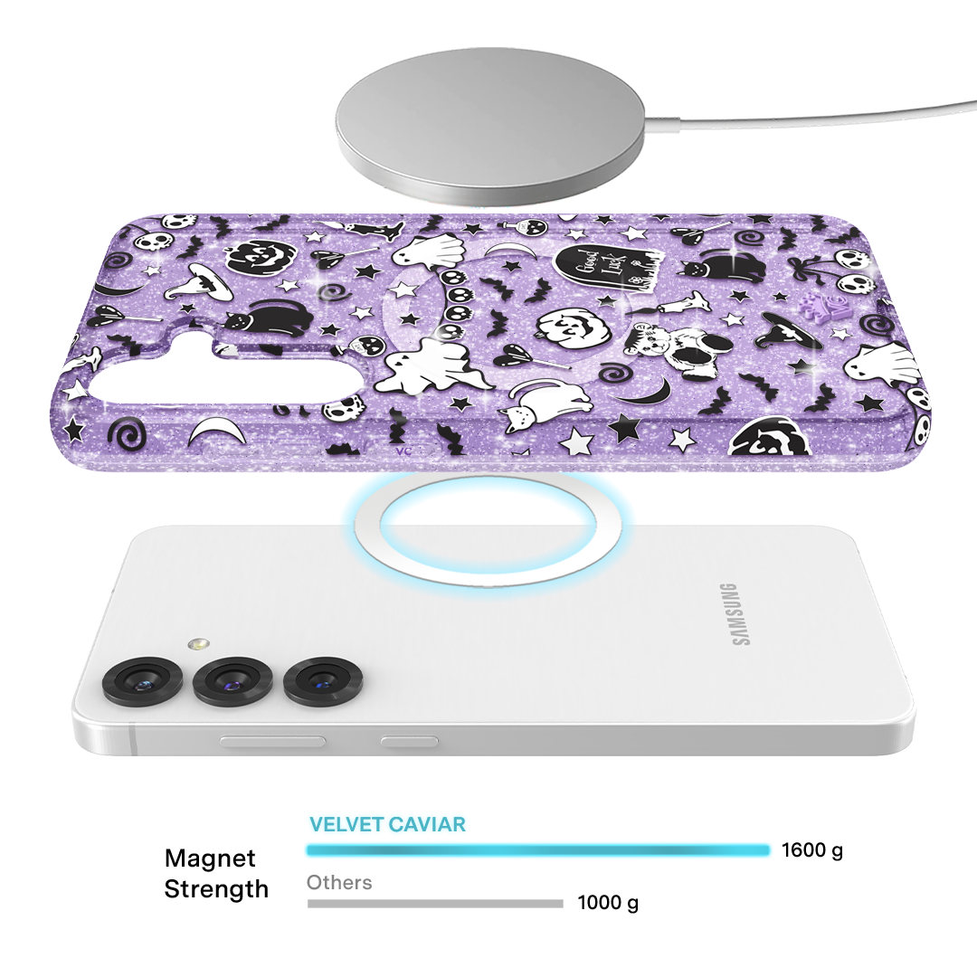 Witchy Lilac Glitter Samsung Case