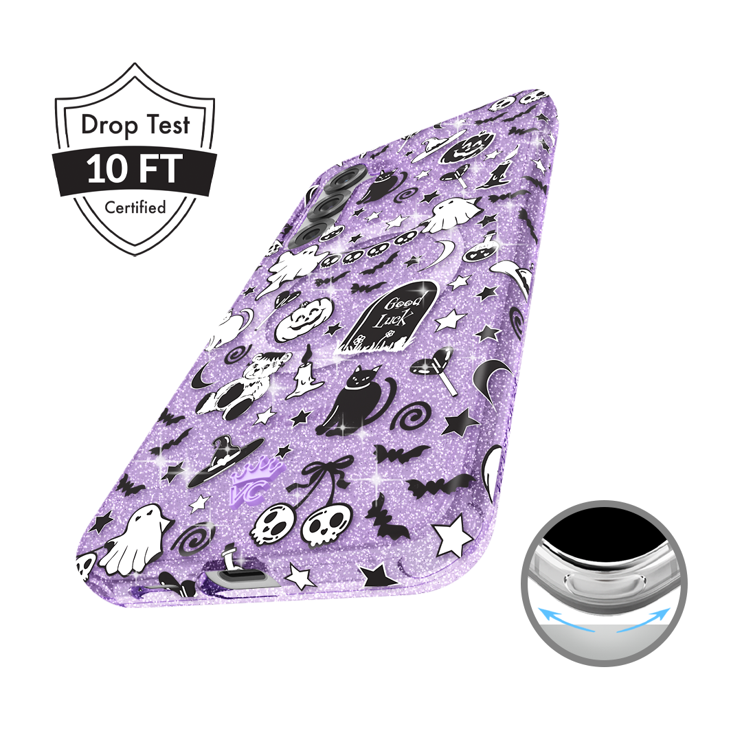 Witchy Lilac Glitter Samsung Case