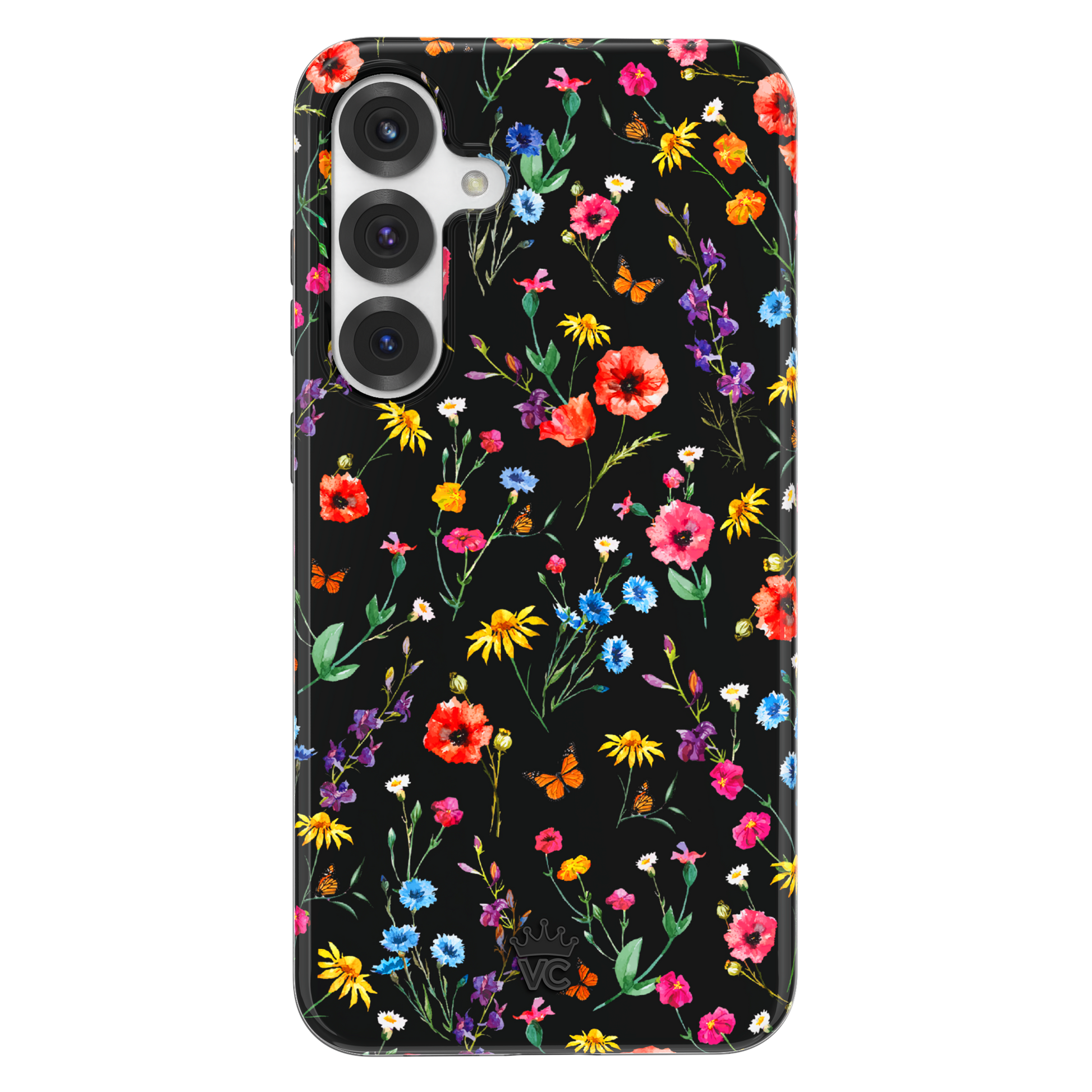 Black Wildflower Samsung Case