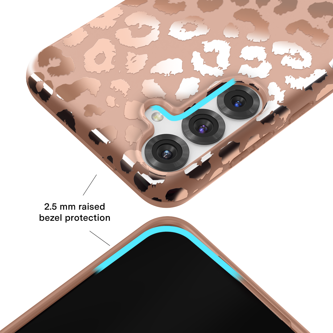 Bronze Chrome Leopard Samsung Case