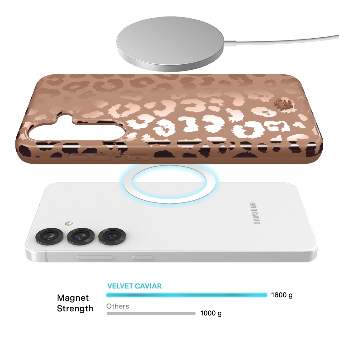 Bronze Chrome Leopard Samsung Case