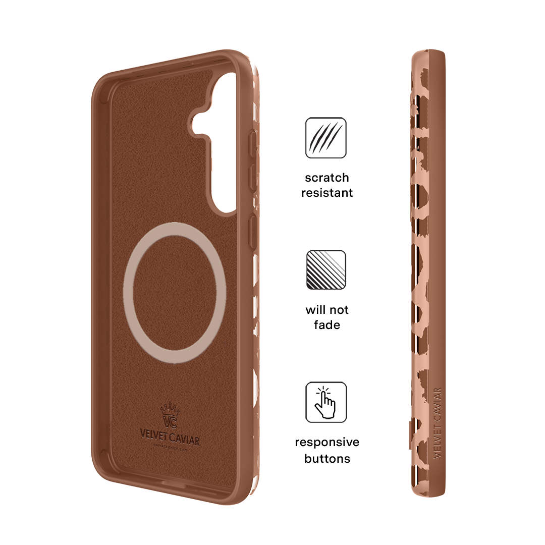Bronze Chrome Leopard Samsung Case
