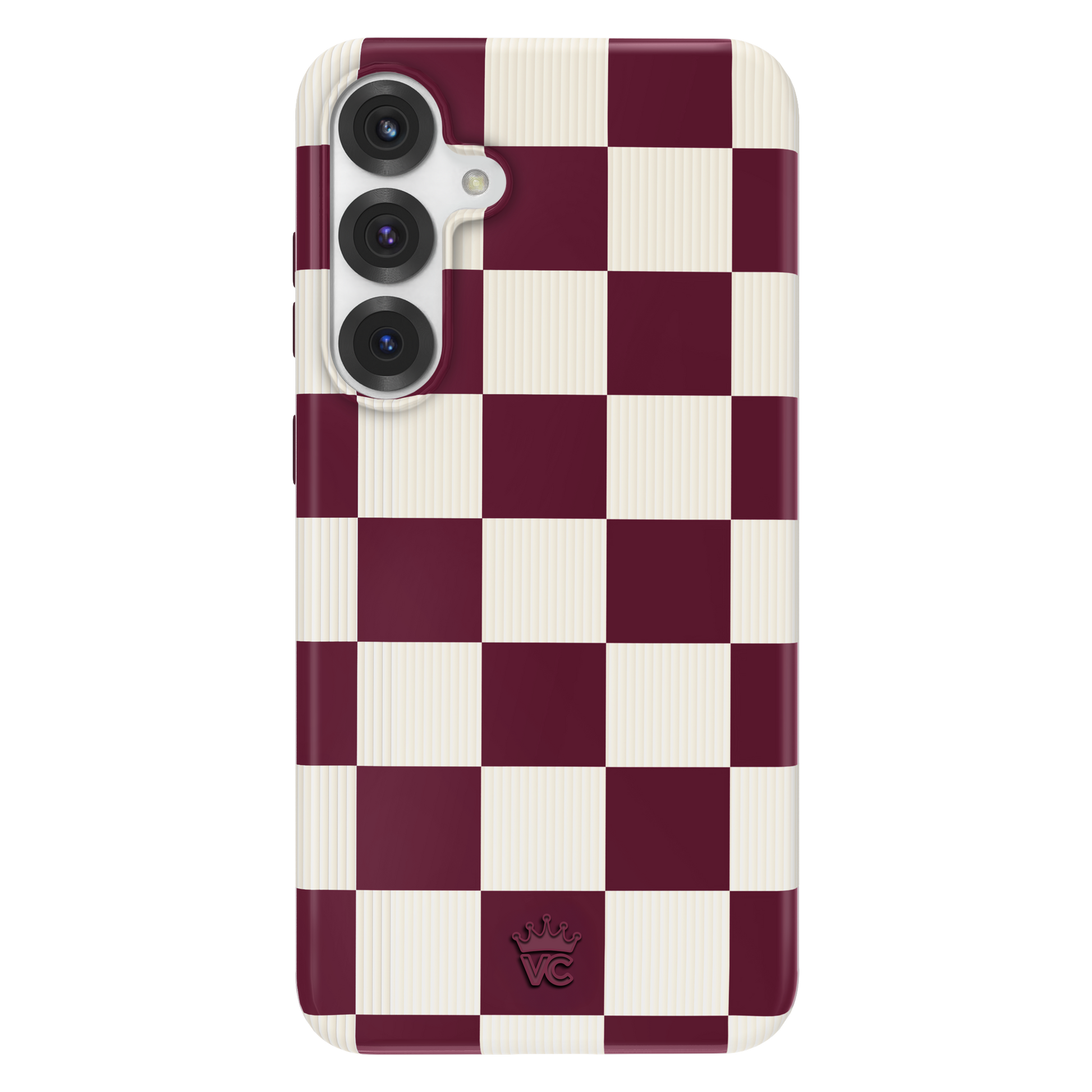 Burgundy Vibe Checker Samsung Case