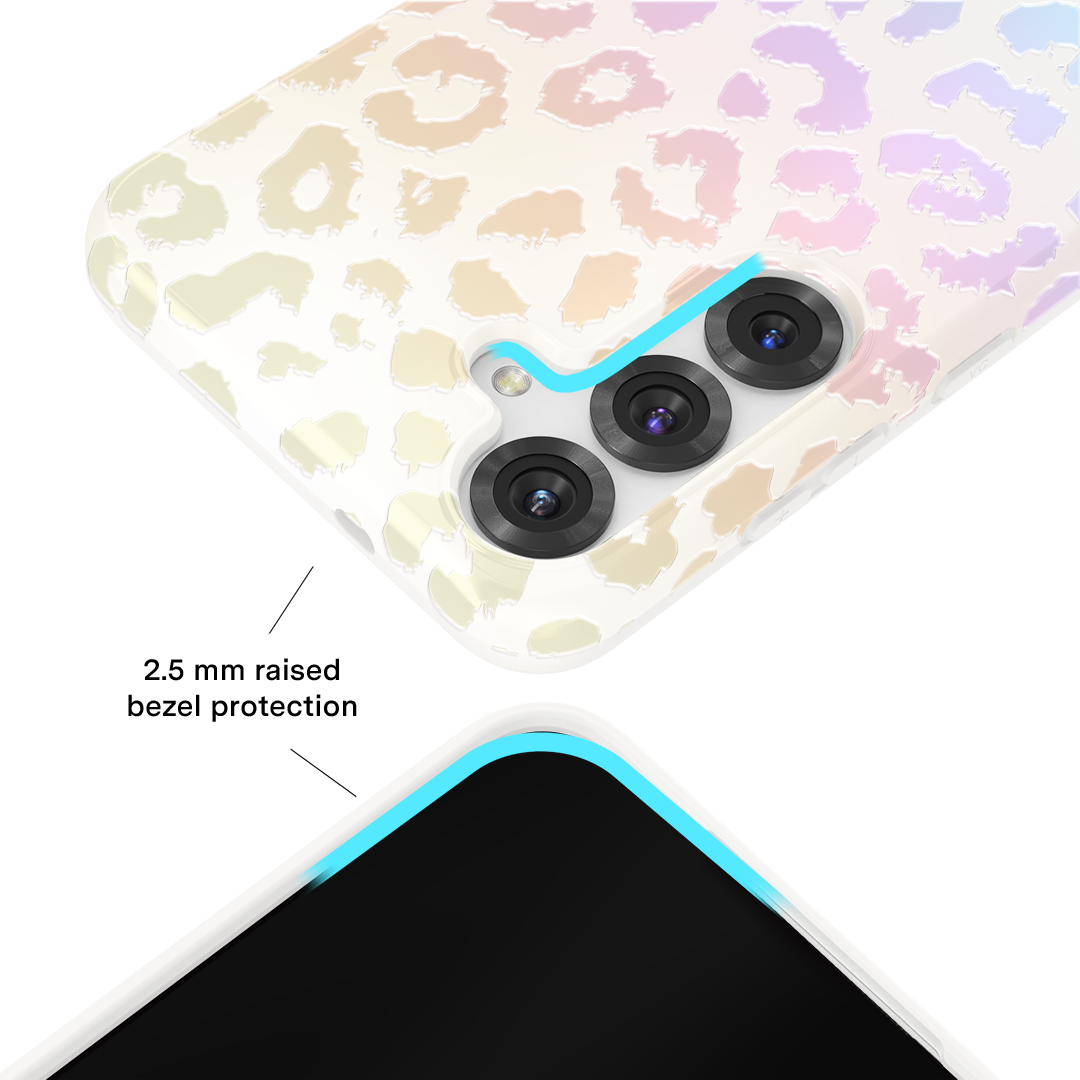 White Opal Leopard Samsung Case