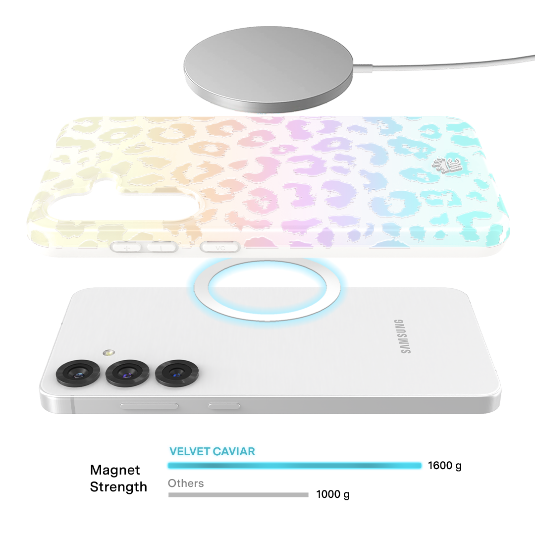 White Opal Leopard Samsung Case