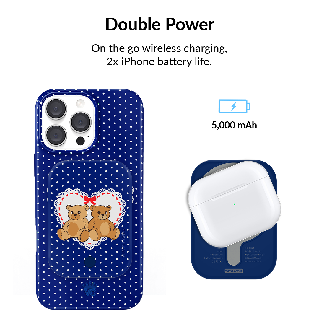 Winter Teddy MagSafe Battery Power Pack