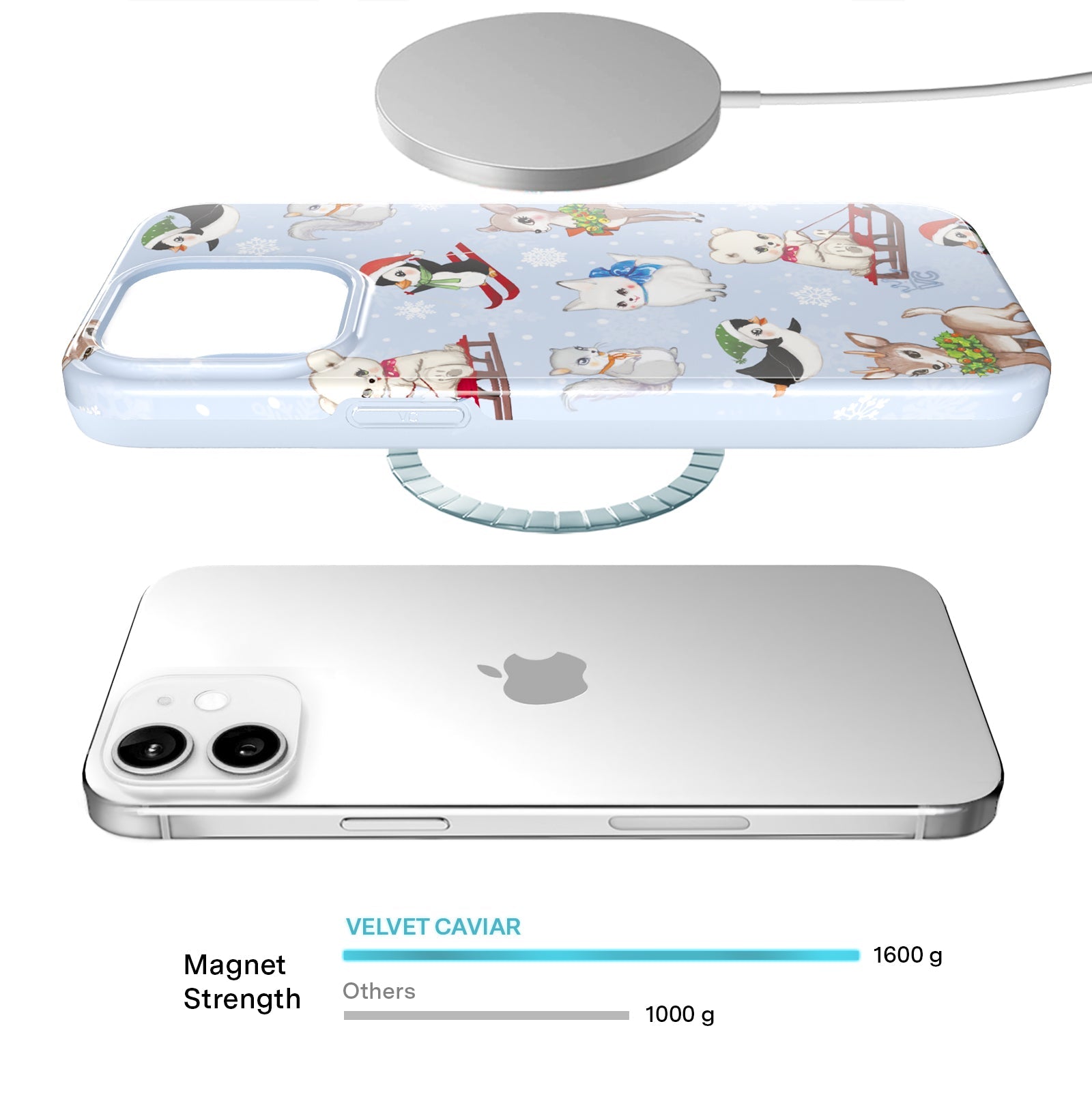 Winter Wonderland Baby Animals iPhone Case
