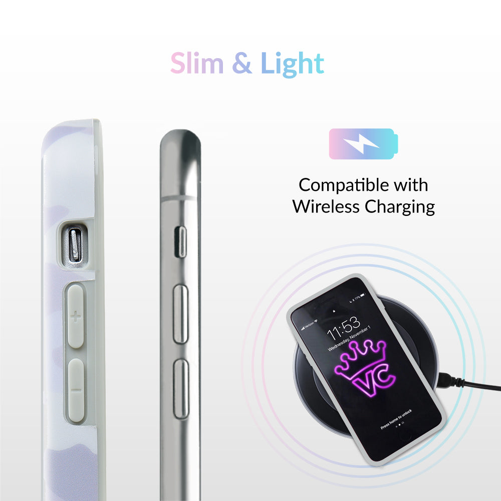 White Clouds Camo iPhone Case