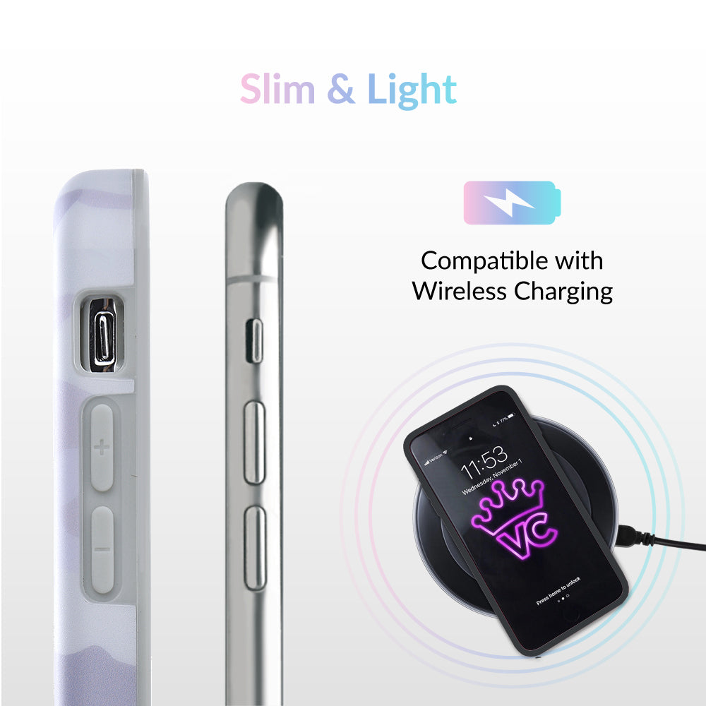 White Clouds Camo iPhone Case