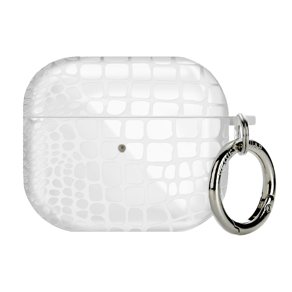 White Croc AirPod Case