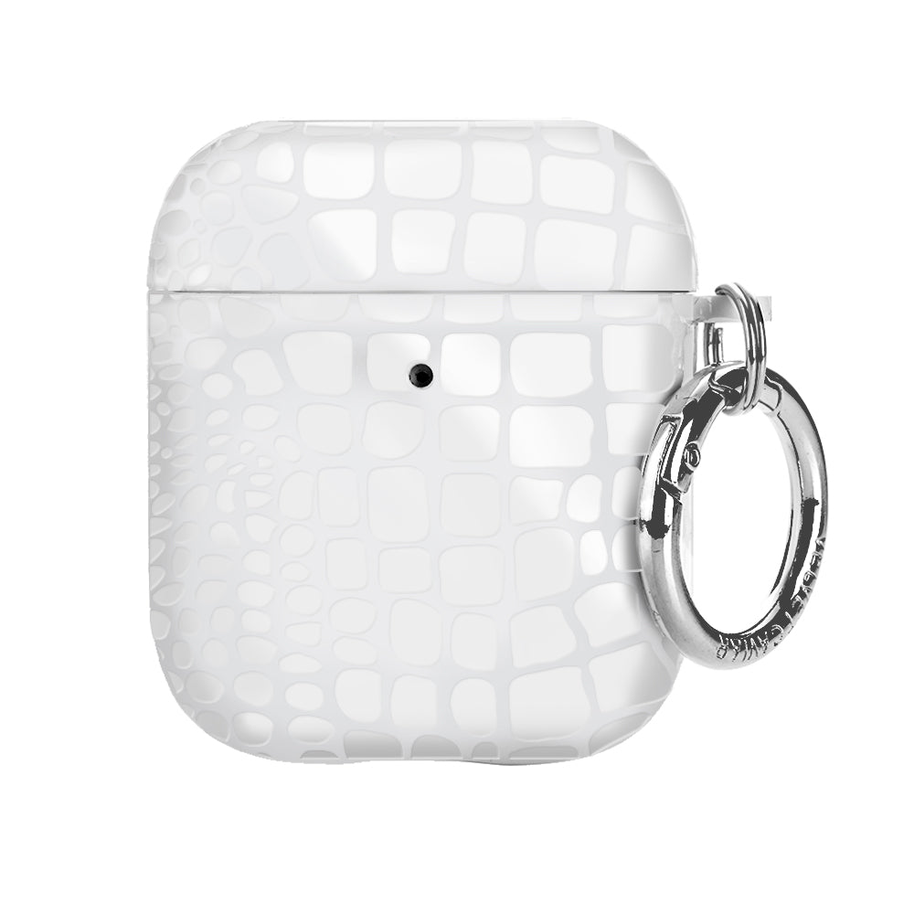 White Croc AirPod Case