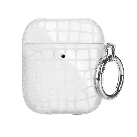 White Croc AirPod Case