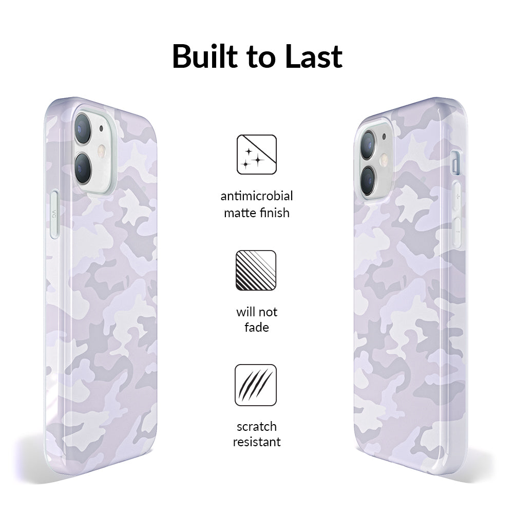 White Clouds Camo iPhone Case