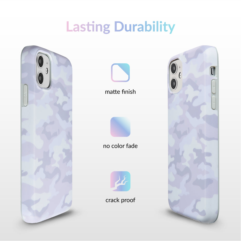 White Clouds Camo iPhone Case