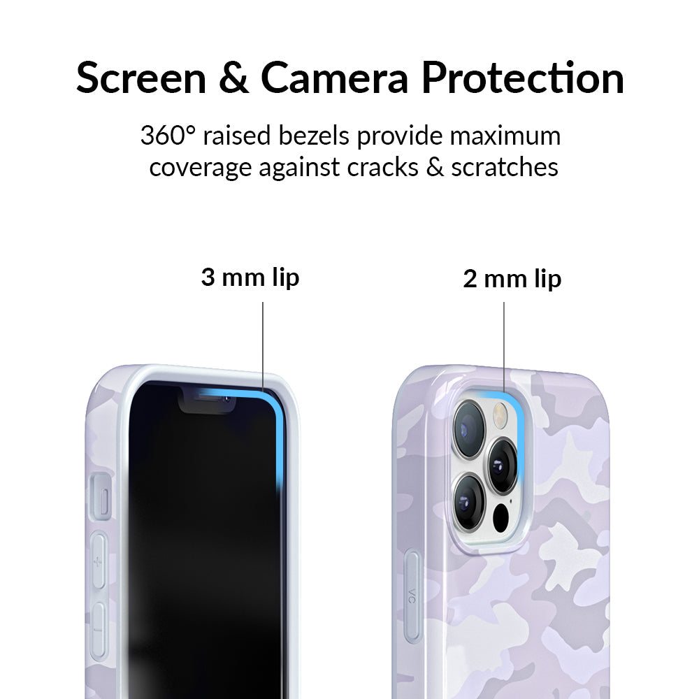 White Clouds Camo iPhone Case