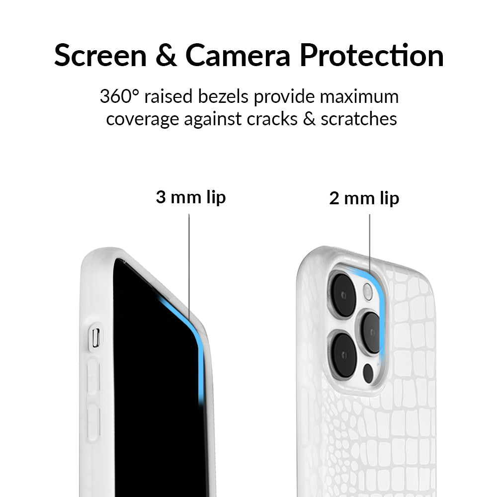 White Croc iPhone Case