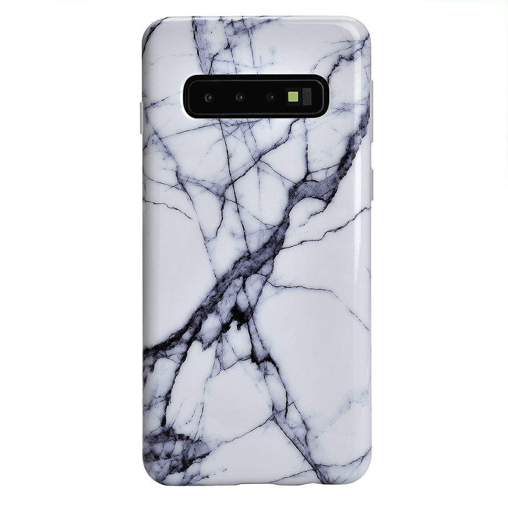 White & Gray Marble Samsung Case