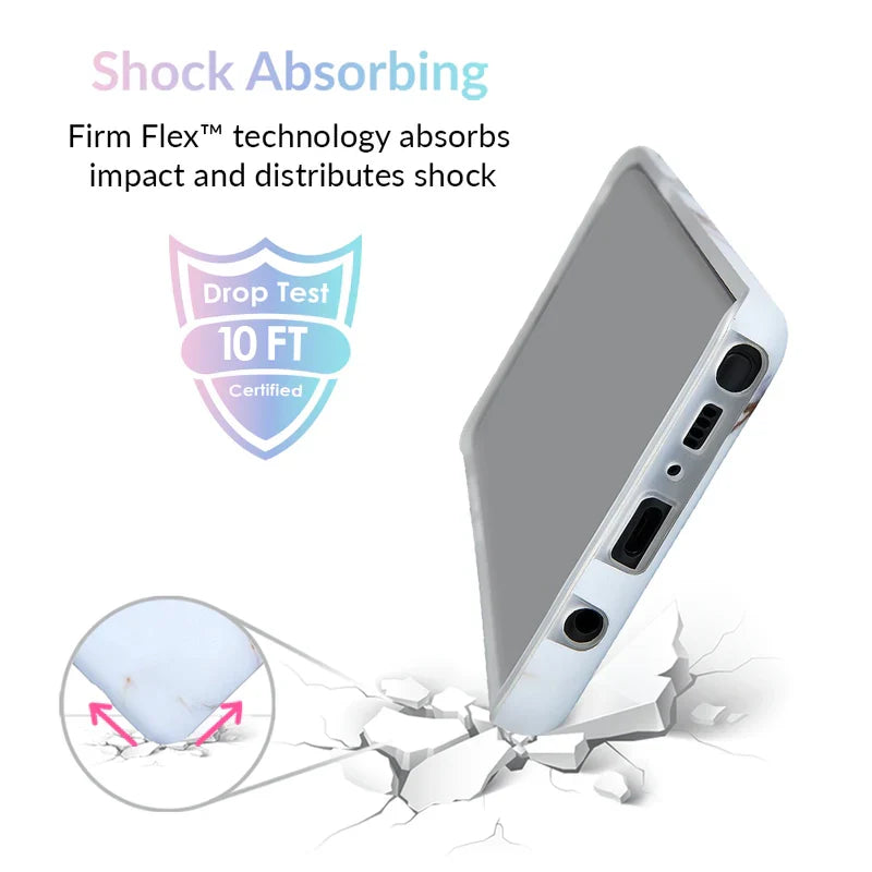 White & Gold Marble Samsung Case