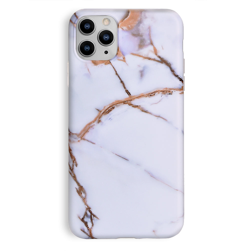 White & Gold Marble iPhone Case