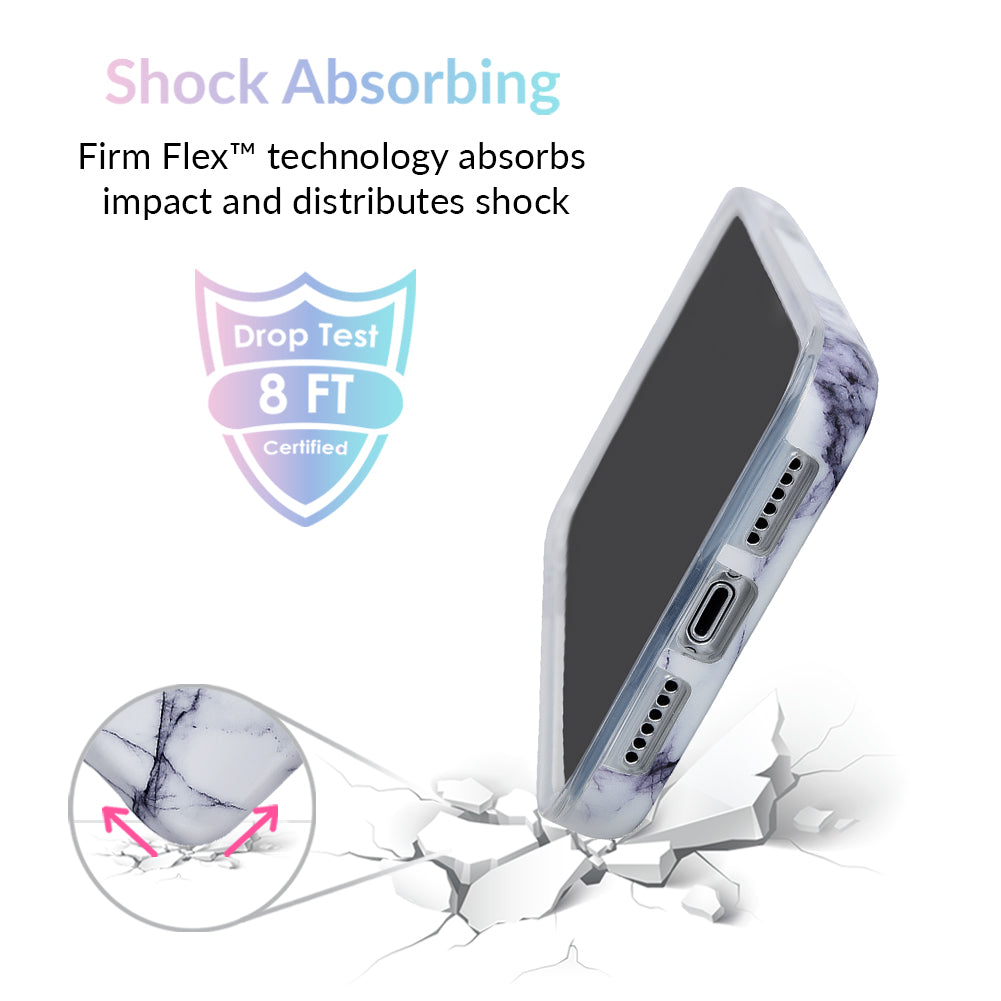 White & Gray Marble iPhone Case