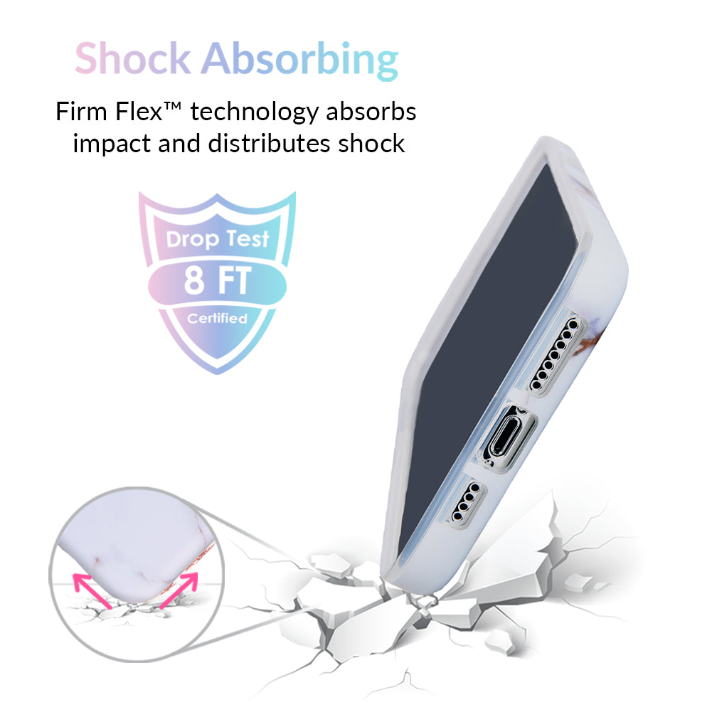 White & Gold Marble iPhone Case