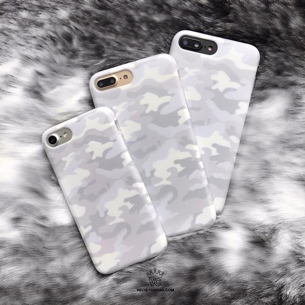 White Clouds Camo iPhone Case