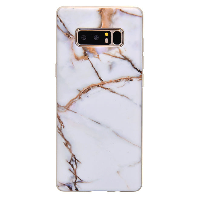 White & Gold Marble Samsung Case