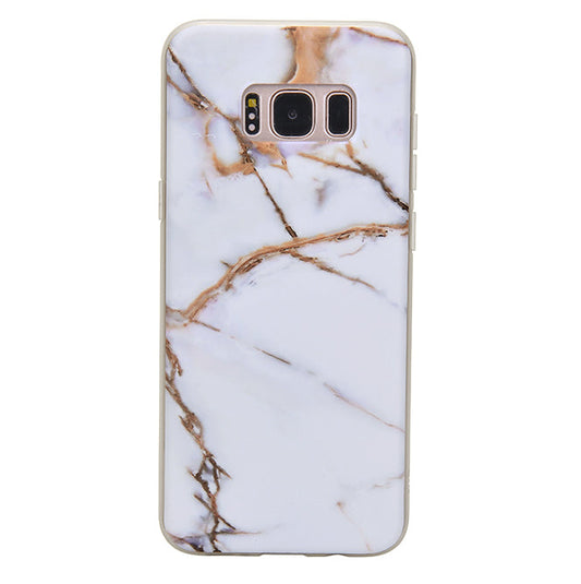 White & Gold Marble Samsung Case