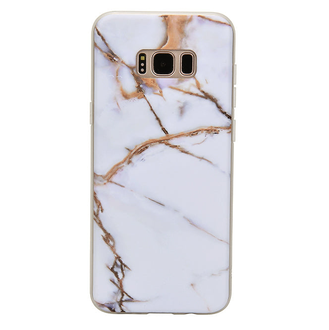White & Gold Marble Samsung Case