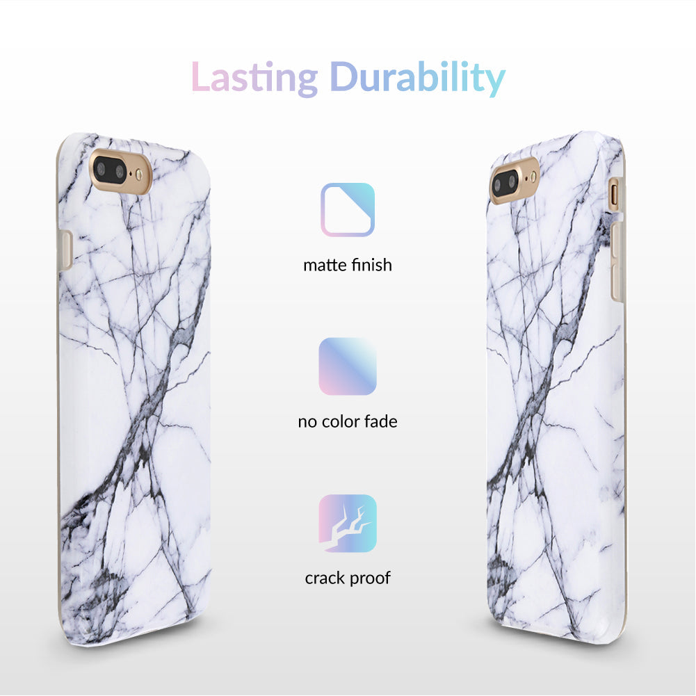 White & Gray Marble iPhone Case