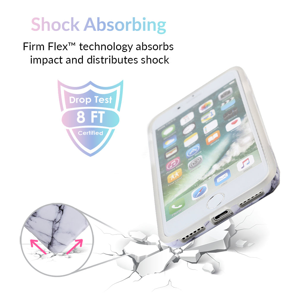 White & Gray Marble iPhone Case