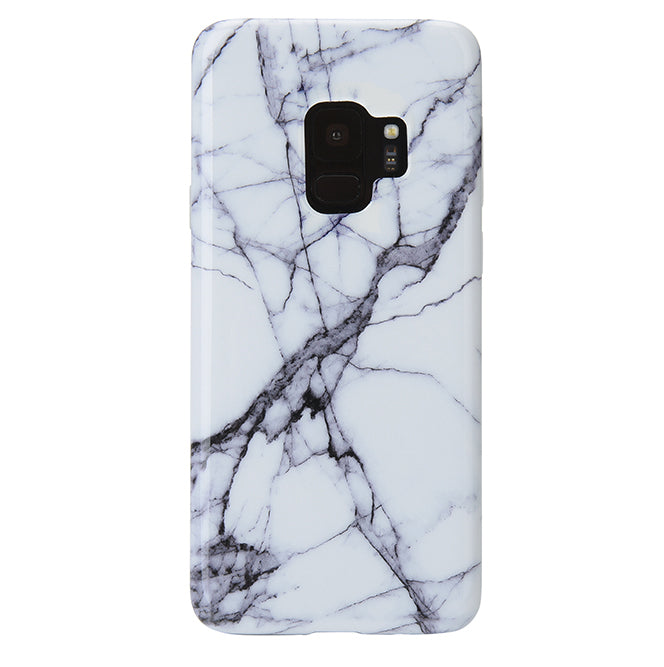 White & Gray Marble Samsung Case