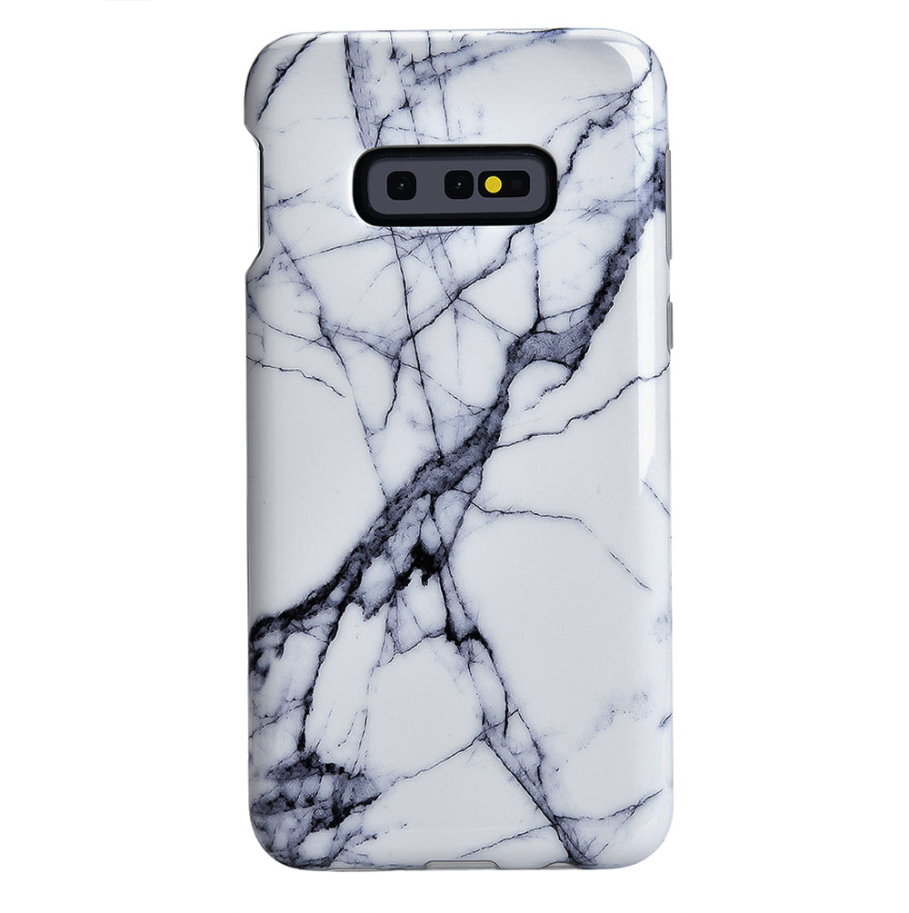 White & Gray Marble Samsung Case