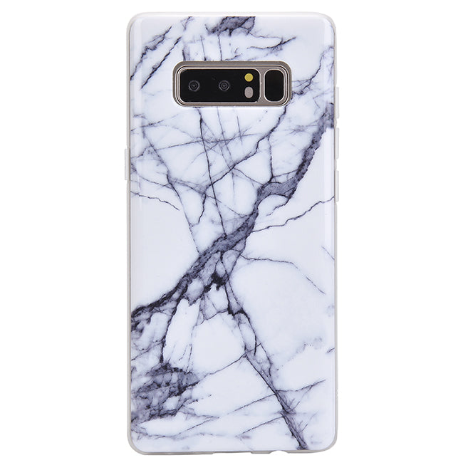 White & Gray Marble Samsung Case