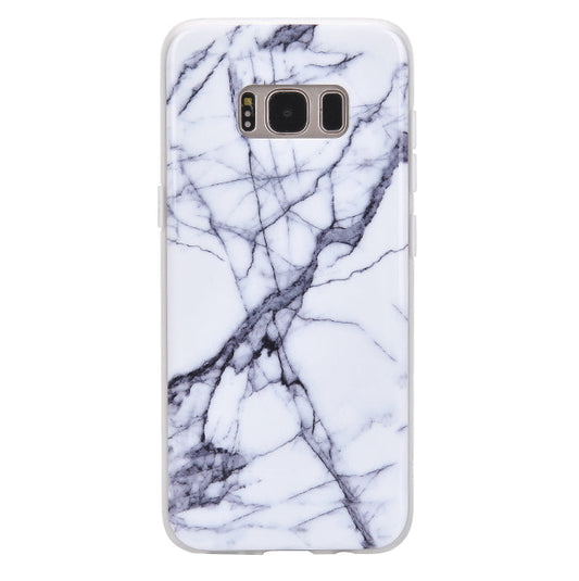 White & Gray Marble Samsung Case