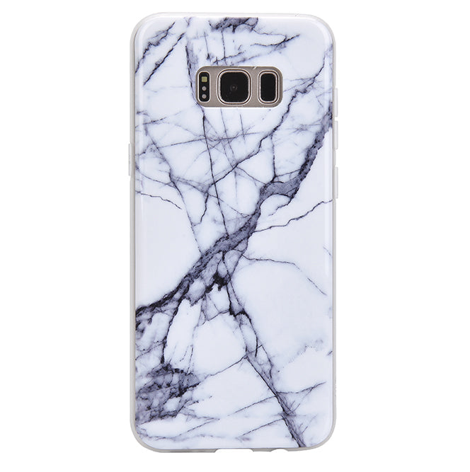 White & Gray Marble Samsung Case