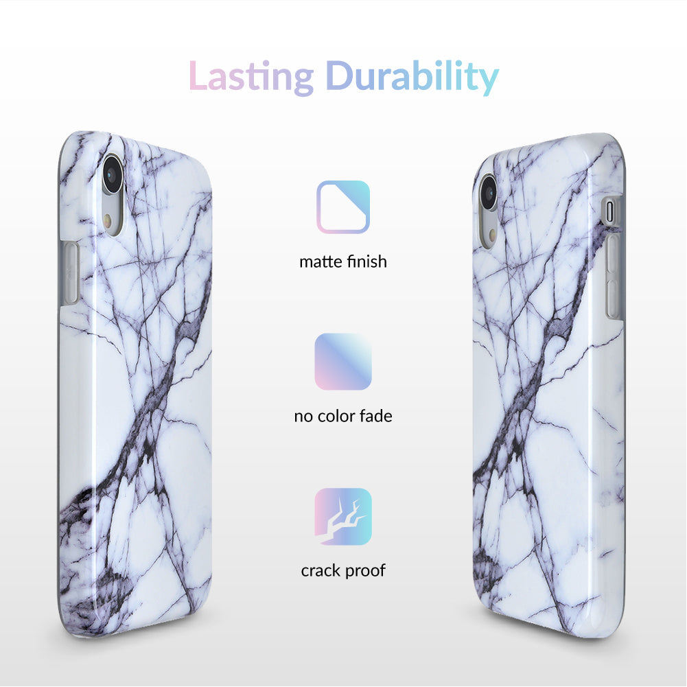 White & Gray Marble iPhone Case