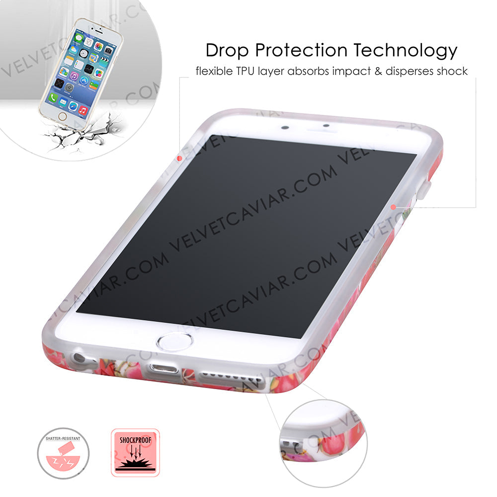 White Hibiscus Rose Gold Chrome Floral iPhone Case