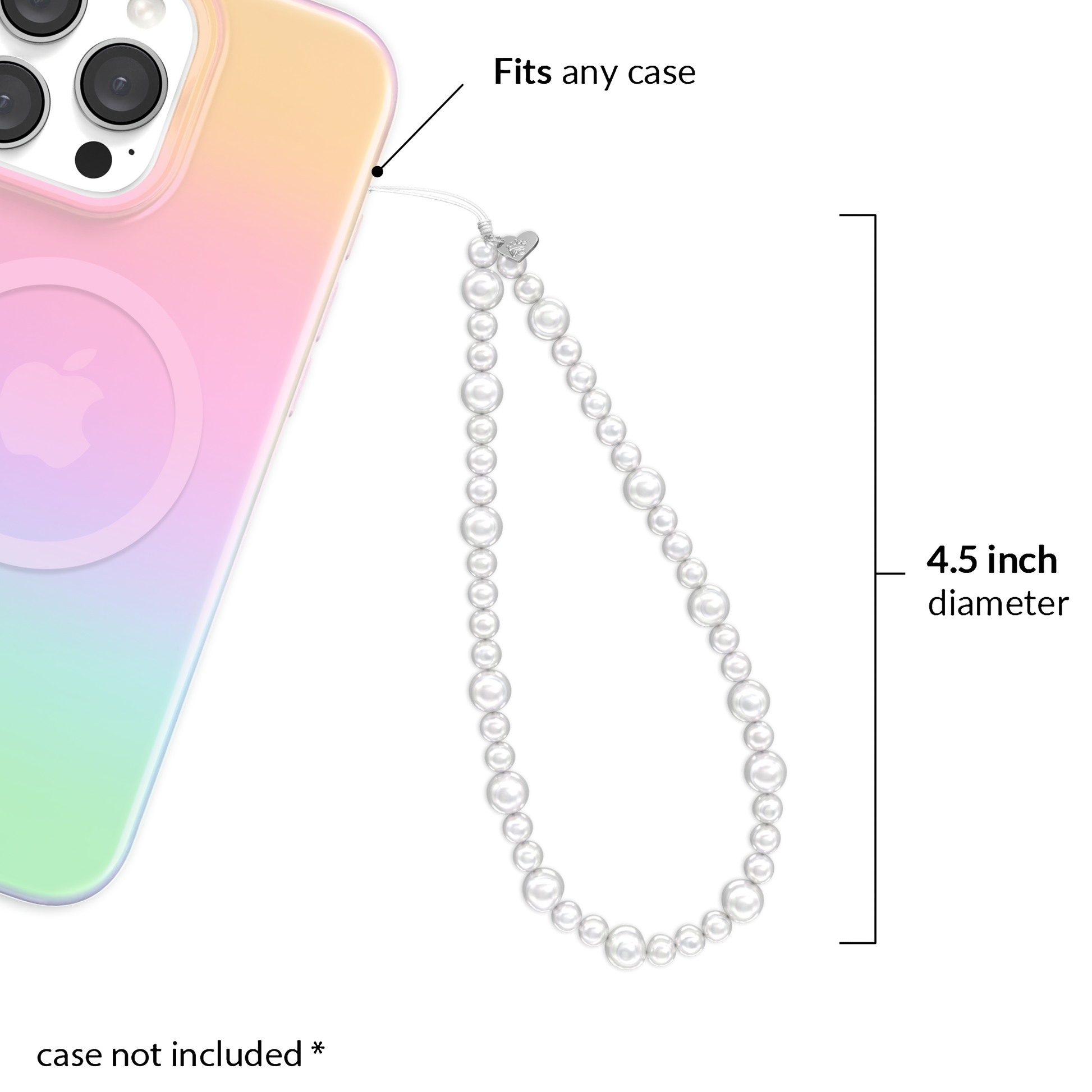 White Pearl Phone Charm