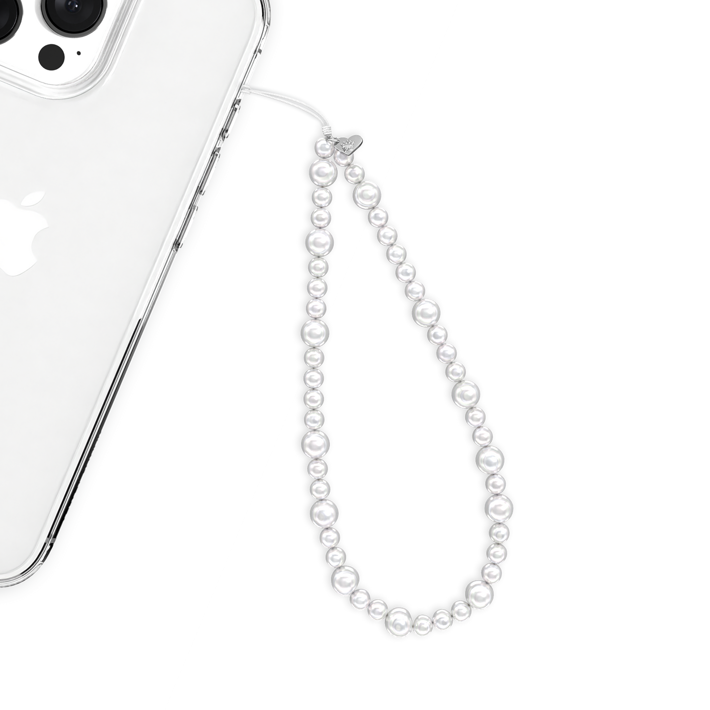 White Pearl Phone Charm